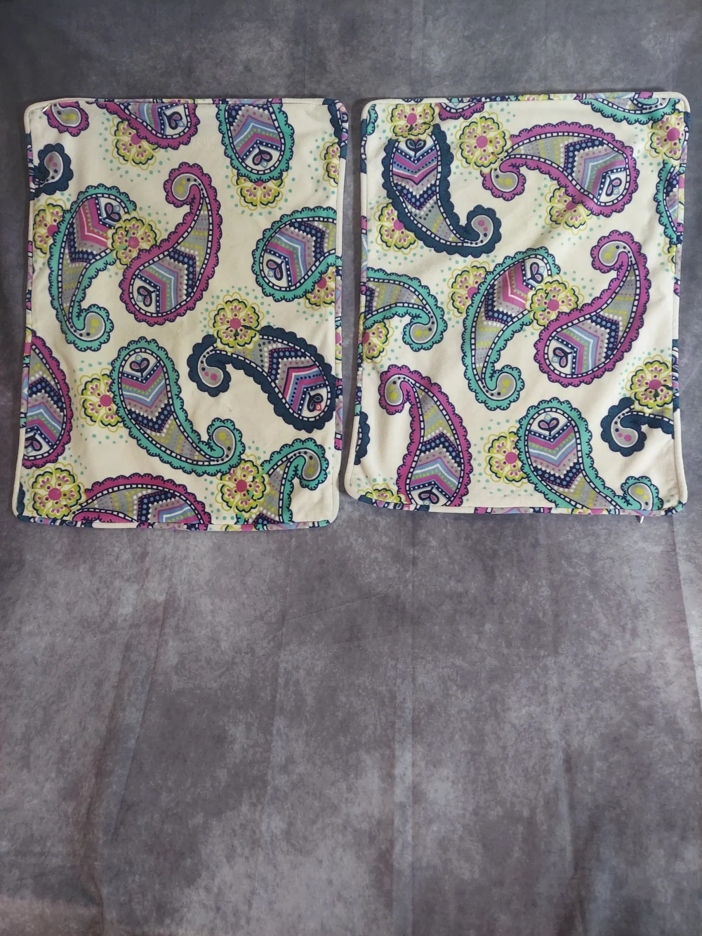 PBTeen Boho Paisley Zippered Standard Pillowcases Set of 2 | 100% Poly | GUC